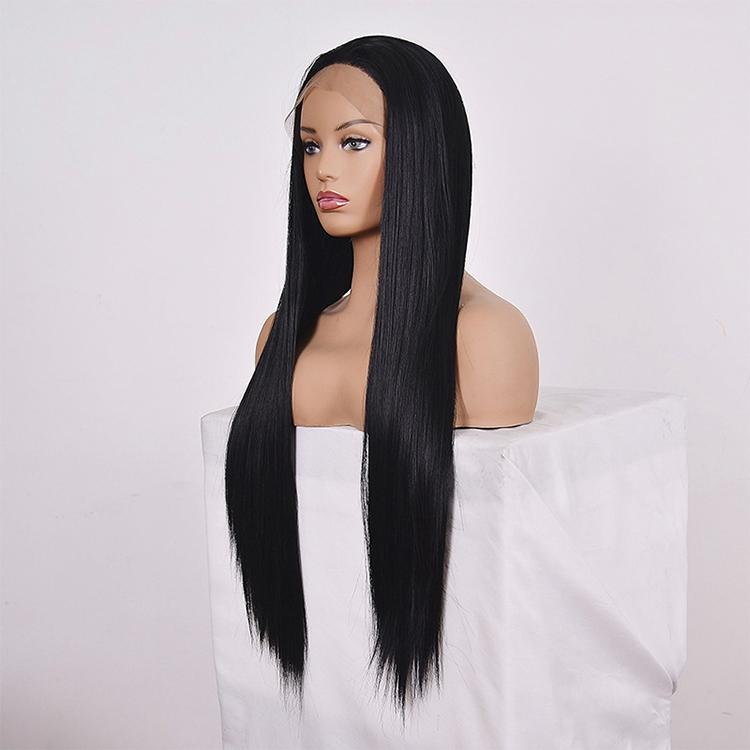NNEIDS 14 Straight Lace Front Human Hair Wig - Style 2 No Code-0