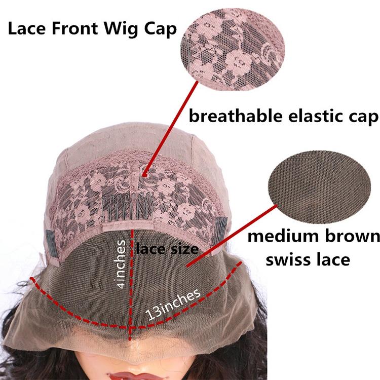 NNEIDS 14 Straight Lace Front Human Hair Wig - Style 2 No Code-3