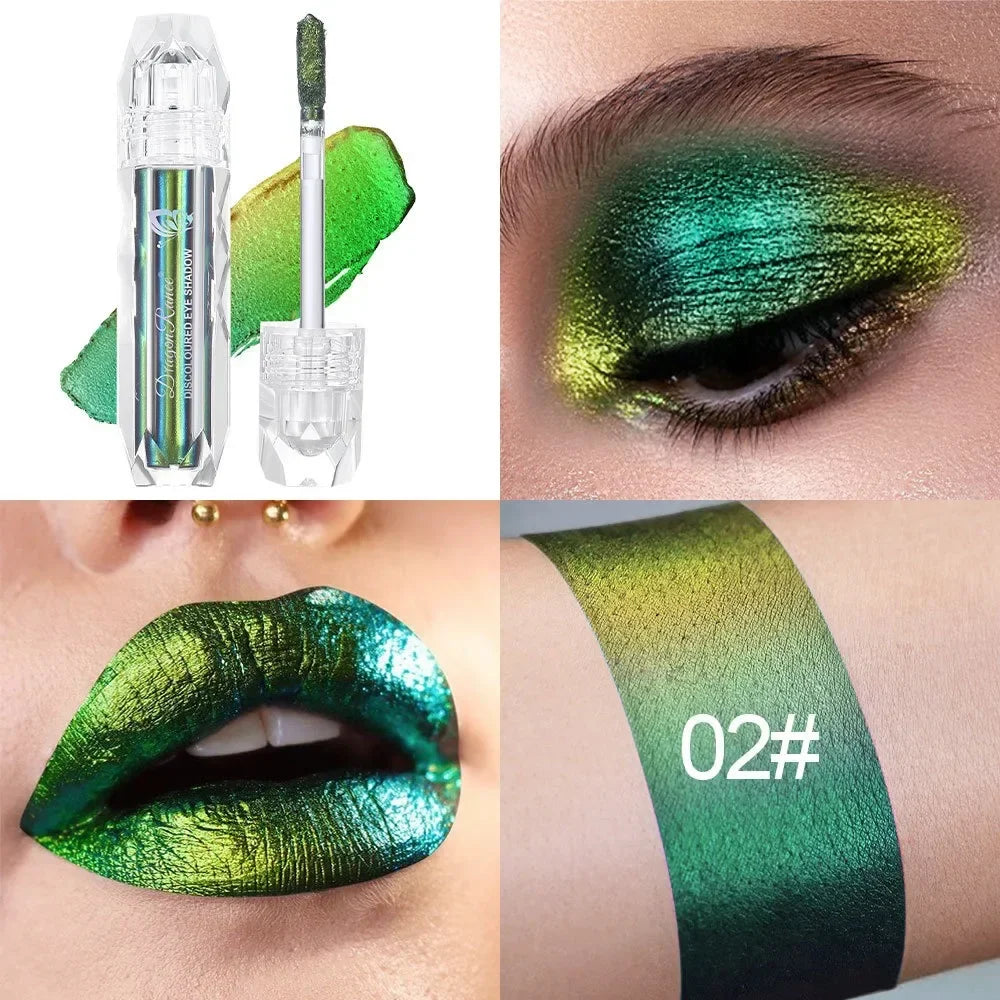 Navy Green Chameleon Glitter Lip & Eye Gloss Stick-0