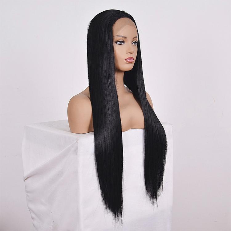 NNEIDS 14 Straight Lace Front Human Hair Wig - Style 2 No Code-1