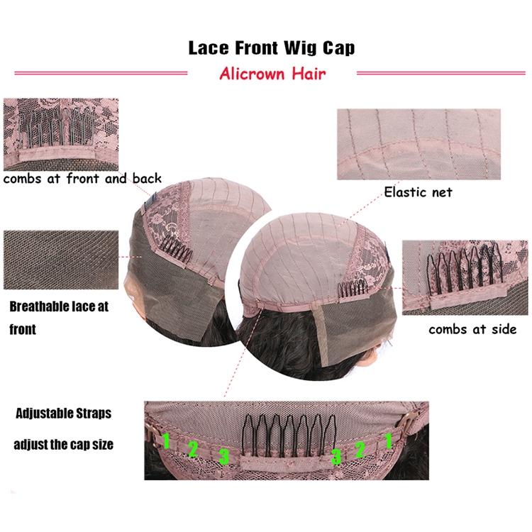 NNEIDS 14 Straight Lace Front Human Hair Wig - Style 2 No Code-4